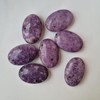 Manekieko Natural Purple Lepidolite Worry Stones Oval Palm Pockets Healing