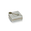 Zodax | White Marble and Brass | Square Salt and