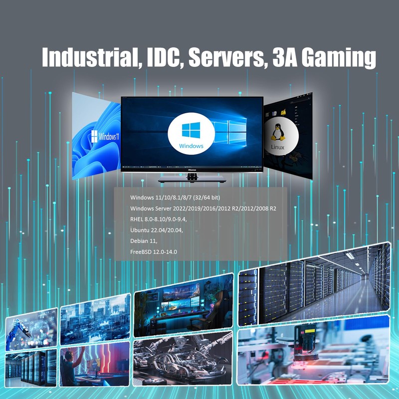 GLOTRENDS ST7315 1-Port 10Gb SFP+ Ethernet Network Card with Intel