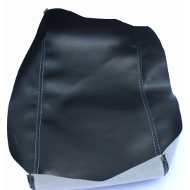Kar Designers Fits 13-18 Acura RDX Black w/Gray Stitch Vinyl Center Console Lid Armrest Cover