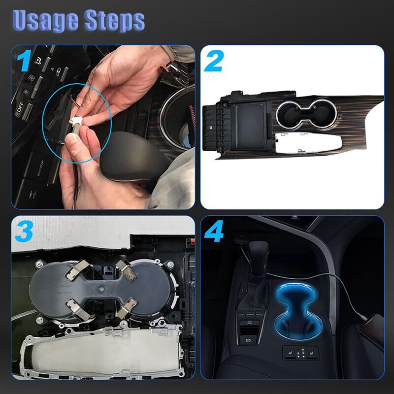 JESYMBX For Toyota Camry 2018-2021 Water Cup Holder Ambient Light