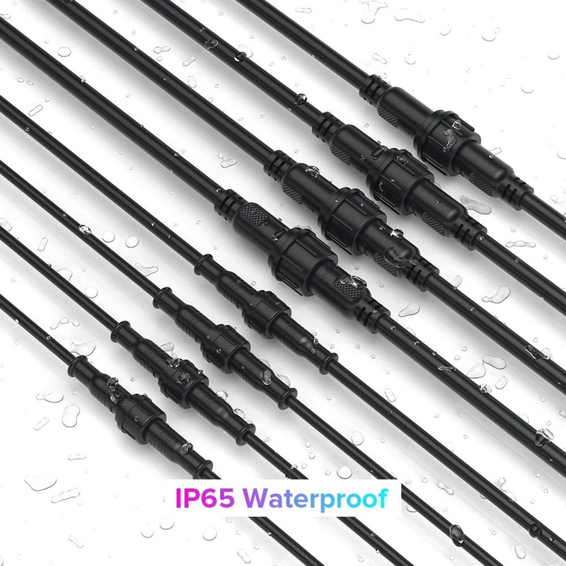 BTF-LIGHTING 5pairs 4 Core 4pin Black Plastics Waterproof IP65 led