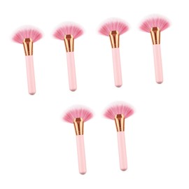 Healeved 6 Pcs Powder Brush Makeup Brush for Woman Cosmetics Brush Kit Powder Makeup Brush Professional Makeup Brush Face Makeup Highlighter Makeup Brushed Highlighters Bamboo