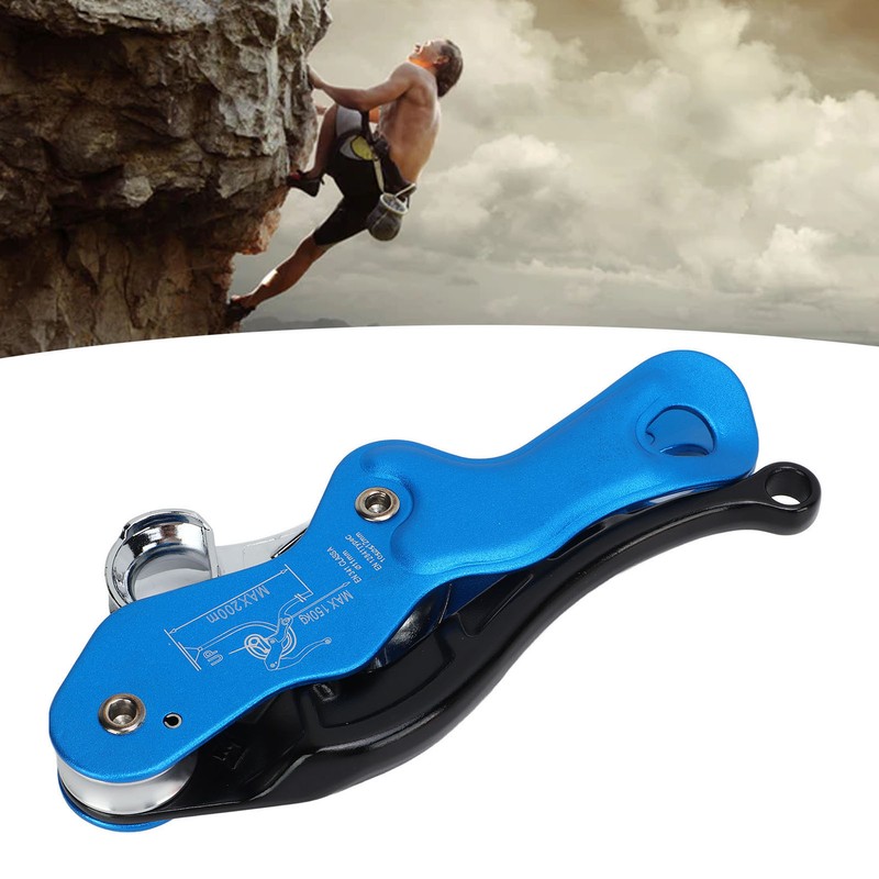 Self Braking Stop Descender Aluminium Alloy 150kg Bearing Capacity Hand
