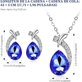MTQ Collar y Aretes para Mujer