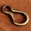 BRASS STORE Carabiner Key Chain with Antique Double Ring (Bronze)