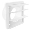 SPARES2GO Universal Exterior Wall Tumble Dryer Venting Kit (White, 4"