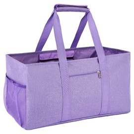 XINFULLWOL Extra Large Utility Tote Bag,Reusable Shopping Bags with Handles - Waterproof,Foldable,and Spacious (lidless, purple)