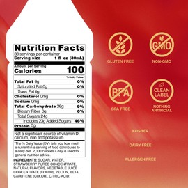 Monin - Strawberry Purée, Juicy and Sweet, Great for Sodas and Teas, Gluten-Free, Vegan, Non-GMO (1 Liter)