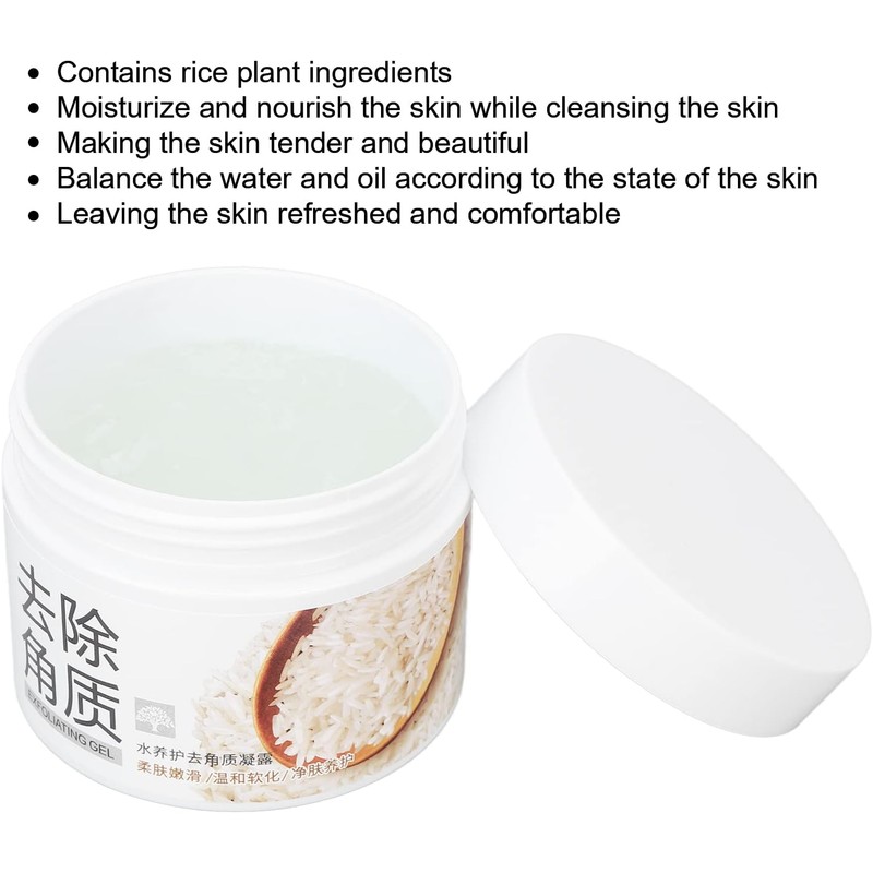Gel Exfoliante de Arroz para Limpieza Profunda y Hidratación, 4.9,