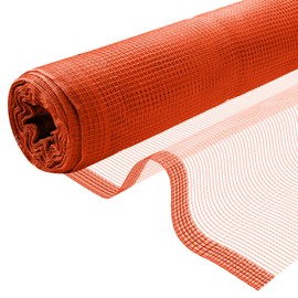 Fire Retardant Debris Safety Netting (4' x 150' - Orange) - High Visibility Construction & Scaffolding & Railing & Elevator Netting for Enhanced Safety - Construction Fencing