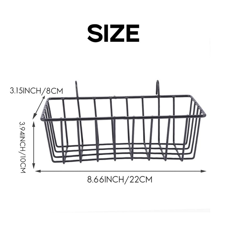 Oiiwowi 2 Pack Wall Grid Panel Hanging Wire Basket,Grid Wall