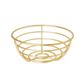Spectrum Diversified Euro Kitchen Countertop Wire Fruit Bowl - Basket for Fruits, Vegetables, Breads, Pastries, Gold