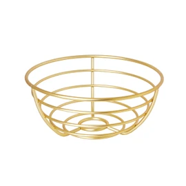 Spectrum Diversified Euro Kitchen Countertop Wire Fruit Bowl - Basket for Fruits, Vegetables, Breads, Pastries, Gold