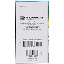 Spectrum - Division Flash Cards - 100 Arithmetic Cards of Division Facts and Place Values with Bonus Game Card for 3rd to 5th Grade Math, Ages 8+