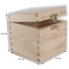 Small Square Cube Wooden Box with Lid & Clasp Closure