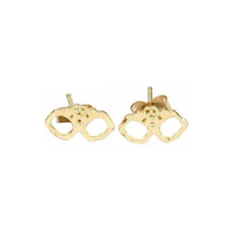 14K Gold Handcuff Earrings