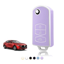 TOOMUME Car Key Cover TPU, Car Key Case Fit for Mazda 2/3/5/6 M2 M3 M5 M6 CX3 CX5 CX7 CX9 CX30 MX5 RX8 BT50 Atenza Demio Speed 3 X-5 Summit, Protective Key Fob Cover Key Fob Case - Flip Key