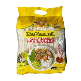 Rice Vermicelli (Bún Bò Huế) - 32 Oz (2 Pack) - Premium Quality - Vegan - Non GMO - 100% Natural