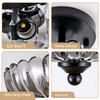 Modern Black Ceiling Light Fixture, 12" Clear Glass Flush Mount