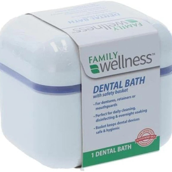 Unbranded Denture Case, Denture Cup with Strainer Safety Basket, For