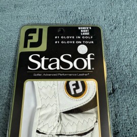 FootJoy FJ Footjoy StaSof Golf Glove Pearl Right Hand Women Regular Size Large