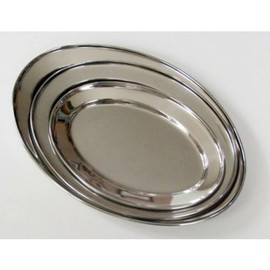 3 Pc. Stainless Steel Oval Serving Set 14 In, 16 In, 18 In