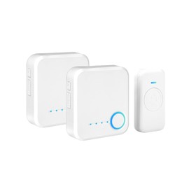 FOVKSUC Wireless Doorbell, Waterproof Door Bell with 60 Chimes, 5 Volume Levels & Mute Mode, Loud Door Bell Ringer Wireless for Home Classroom Office (1 Receiver & 1 Button, White)