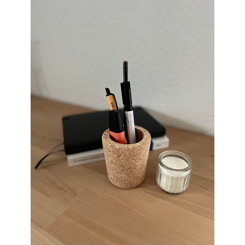 Cork Pen Holder | Pen Holder Made of Pressed Cork