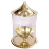 Purpledip Akhand Jyoti Brass Oil Lamp: Long Lasting Festival Deepam
