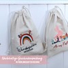 Papierdrachen 3 Linen Bags with Embroidery - Easter Packaging Gift