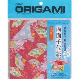 Aitoh Ryomen Double Sided Origami Paper, 5.875 by 5.875-Inch, 28-Sheets