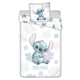 Jerry Fabrics Stitch Ohana Duvet Cover 100% Cotton Reversible Duvet Cover 140 x 200 cm + Pillowcase 65 x 65 cm