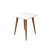 Manhattan Comfort Utopia High Square End Table, White Gloss