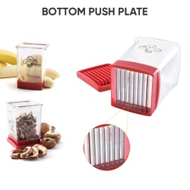 Fruit Cutter and Chopper – Cup Slicer for Strawberry, Grape, Banana, Mushroom, Kitchen Gadget for Fruits and Vegetables, Compact Slicing Tool (2 Packs)