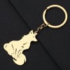 LONYOO Elegant Fox Keychain Stainless Steel Cute Fox Gifts for