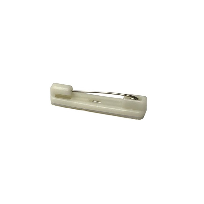 Barra de seguridad blanca con insignia de identificación adhesiva para