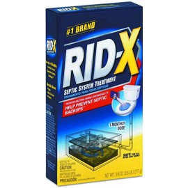 RID-X Septic Tank Treatment Enzymes, 8 Month Supply Powder (8 Packs x 1 Month Supply), 78.4oz