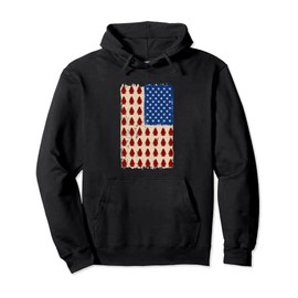 American Flag Patriotic Arrowhead Hunting Arrows History Pullover Hoodie