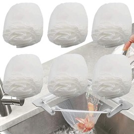 300PCS Large Size Filtering Mesh Bags for Kitchen Sink Triangle Tri-Holder Filter Kitchen Sink Strainer