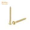 sourcing map Wood Screws M4 x 50mm Slotted Round Head