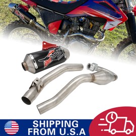 JFG RACING Dirt Bike Exhaust Muffler Pipe Full System For CRF150F CRF230F 2003-2017 HAWK250