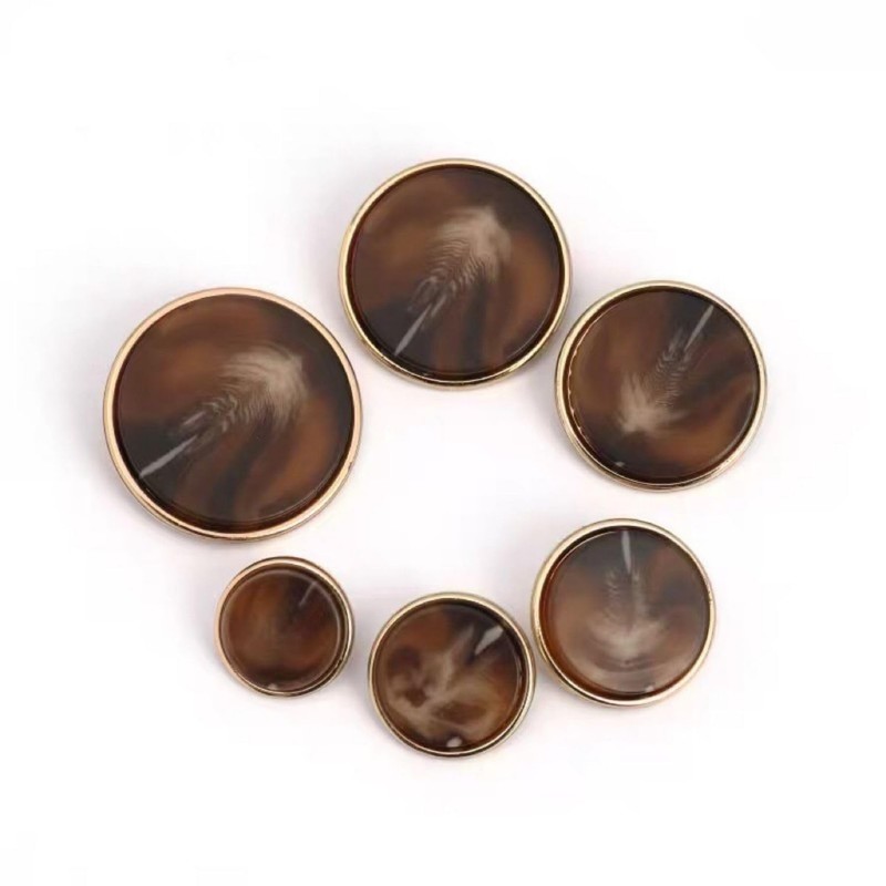 5 PCS Fashion Metal Pattern Round Button Arrow Pattern Button