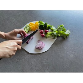 富士商 Felio まな板 汚れにくい 等分できる 抗菌 ソフトまな板 ライトグレー 切り分けメモリ付き 防汚加工 軽くて 持ち運びやすい F22148