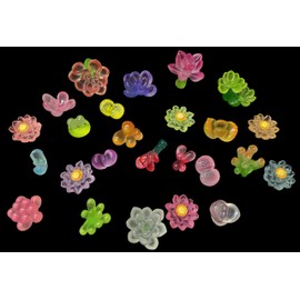 Geiomoo Mini Resin Cactus, Miniature Succulent Plant Figurines Set for DIY Landscape Home Fish Tank Crafts Decors (25 Pcs)
