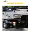 Partsam 1 Set Rectangle Black Trailer Tail Light Mounting Box