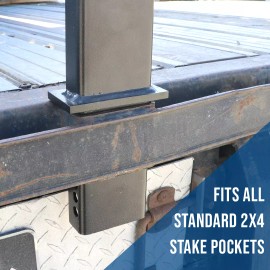 Boxer 30" Adjustable C Channel Pipe Stake for Flatbed Trailer, Steel Stakes