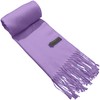 CJ Apparel Men's Plain Knitted Scarf for Autumn/Winter, lilac