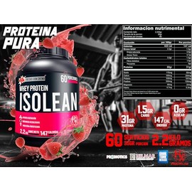 Isolean 2.2 Kg  4.8 Lb sabor Fresas con Crema - 31 gr de proteina de suero de leche en polvo por porcion                                              
