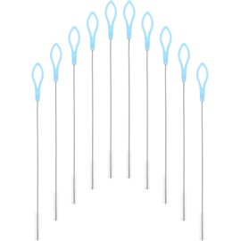 Hemoton Cepillos de Paja Reutilizables Diseño Versátil Juego de 20 de Acero Inoxidable y ABS para Limpiar Pajillas y Tamaño Compacto para Uso en Casa